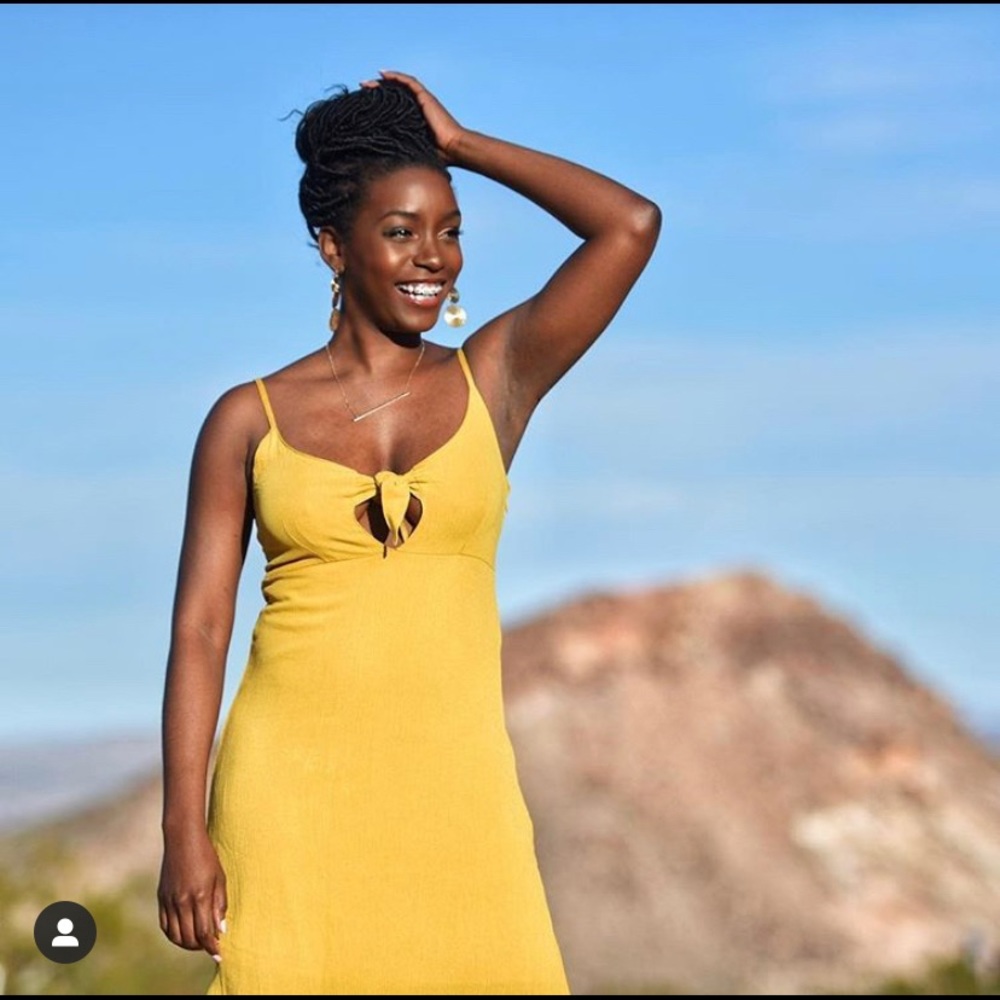 Yellow Maxi Dress w/Bow